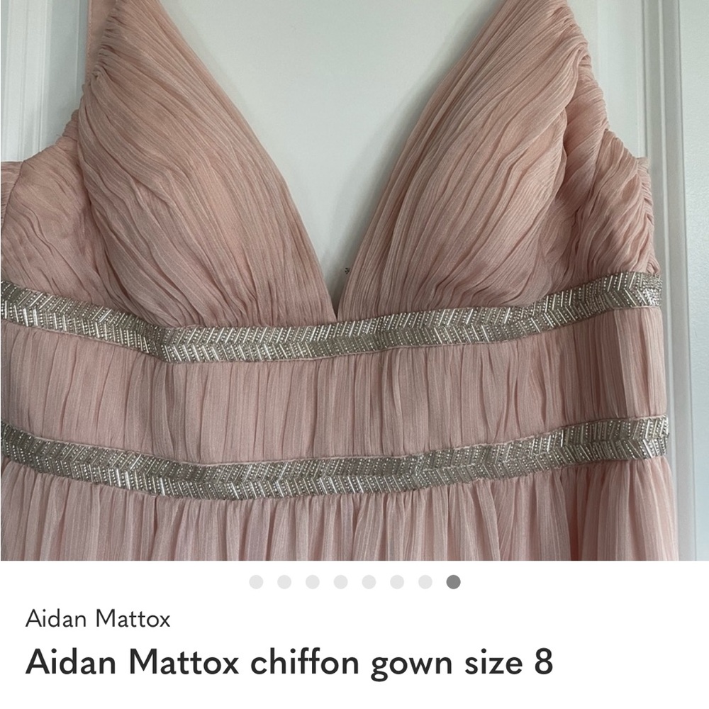 Aidan Mattox Blush Satin Dress